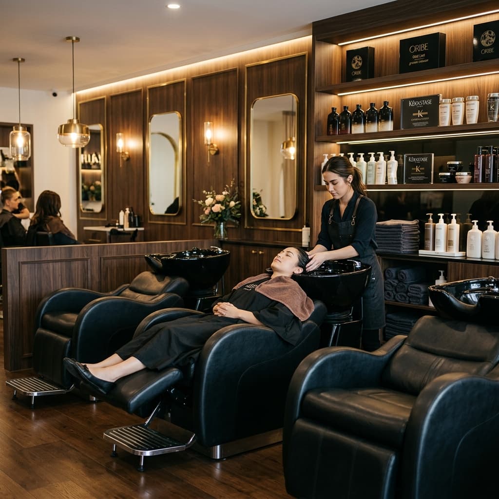 Luxury hair washing zone